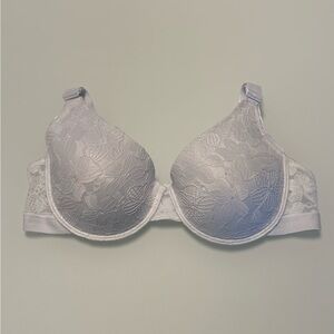 🤍 Juicy Couture White Lace Padded Underwire Bra Size 42D